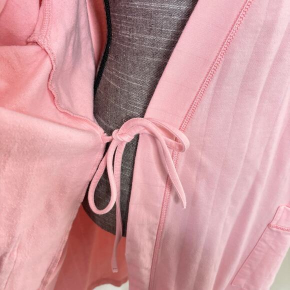 Vtg Amanda Stewart Intimates Robe Womens 2X Pink 3/4 Sleeve Belted Pockets Short - Picture 7 of 9